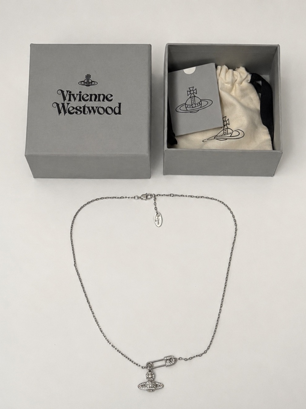 Vivienne Westwood Lucrece Crystal Orb Pendant Necklace – Silver - Picture 5 of 11